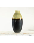 Tall Green and Dark Brown Glazed Ceramic Vase with Drip Design-2. Asian & Chinese Furniture, Art, Antiques, Vintage Home Décor for sale at FEA Home