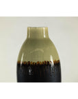 Tall Green and Dark Brown Glazed Ceramic Vase with Drip Design-8. Asian & Chinese Furniture, Art, Antiques, Vintage Home Décor for sale at FEA Home