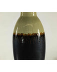 Tall Green and Dark Brown Glazed Ceramic Vase with Drip Design-9. Asian & Chinese Furniture, Art, Antiques, Vintage Home Décor for sale at FEA Home