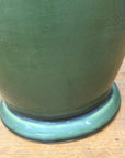 Tall Green Vase with Mustard Top and Charcoal Glaze Band, SKU , image 7