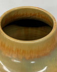 Tall Green Vase with Mustard Top and Charcoal Glaze Band, SKU , image 9