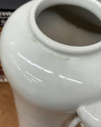 Tall Pair of White Ceramic Vases with Elephant Head Handles - FEA Home