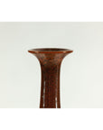 Tall Pottery Vase with Fluted Neck and Drip Glaze in Brown and Green-16. Asian & Chinese Furniture, Art, Antiques, Vintage Home Décor for sale at FEA Home