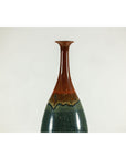 Tall Pottery Vase with Fluted Neck and Drip Glaze in Brown and Green-5. Asian & Chinese Furniture, Art, Antiques, Vintage Home Décor for sale at FEA Home