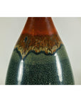Tall Pottery Vase with Fluted Neck and Drip Glaze in Brown and Green-8. Asian & Chinese Furniture, Art, Antiques, Vintage Home Décor for sale at FEA Home
