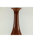 Tall Pottery Vase with Fluted Neck and Drip Glaze in Brown and Green-9. Asian & Chinese Furniture, Art, Antiques, Vintage Home Décor for sale at FEA Home