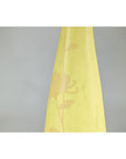 Tall & Skinny Yellow Ceramic Vase with Hand-Painted Flowers