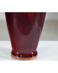 Tall Stoneware Vase with Deep Oxblood Flambé Glaze-6. Asian & Chinese Furniture, Art, Antiques, Vintage Home Décor for sale at FEA Home