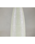 Tall Thin White Ceramic Artisan Vase with Subtle Pattern - image 5