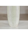 Tall Thin White Ceramic Artisan Vase with Subtle Pattern - image 7