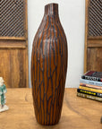 Textured Brown & Black Drip Glaze Ceramic Vase, SKU , image 4
