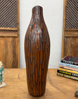 Textured Brown & Black Drip Glaze Ceramic Vase, SKU , image 5