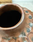 Textured Ceramic Vase in Reddish-Brown & Black Finish - FEA Home