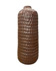 Textured Ceramic Vase in Reddish-Brown & Black Finish - FEA Home