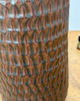 Textured Ceramic Vase in Reddish-Brown & Black Finish - FEA Home