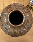 Textured Ceramic Vase in Reddish-Brown & Black Finish - FEA Home