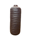 Textured Ceramic Vase in Reddish-Brown & Olive Green Finish, SKU , image 1