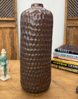 Textured Ceramic Vase in Reddish-Brown & Olive Green Finish, SKU , image 5