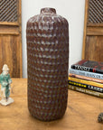 Textured Ceramic Vase in Reddish-Brown & Olive Green Finish, SKU , image 6