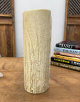 Textured Cylinder Cream & Ochre Prem Vase with Bark Design, SKU , image 6