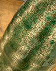 Textured Green & Cream Ceramic Vase with Star Design - FEA Home