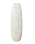 Textured White Bark Styled Ceramic Vase with Round Opening, SKU , image 1