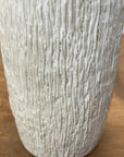 Textured White Bark Styled Ceramic Vase with Round Opening, SKU , image 7