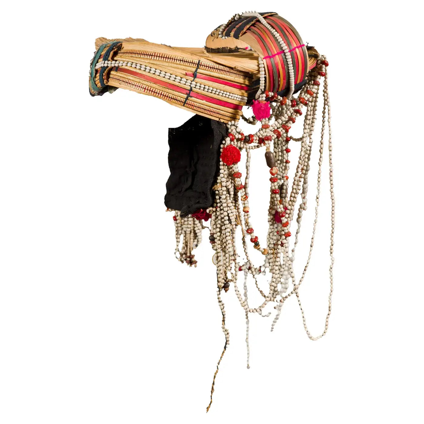Ulo Tribal Akha Woman's Headdress with Framework of Bamboo and Beads (Copy)