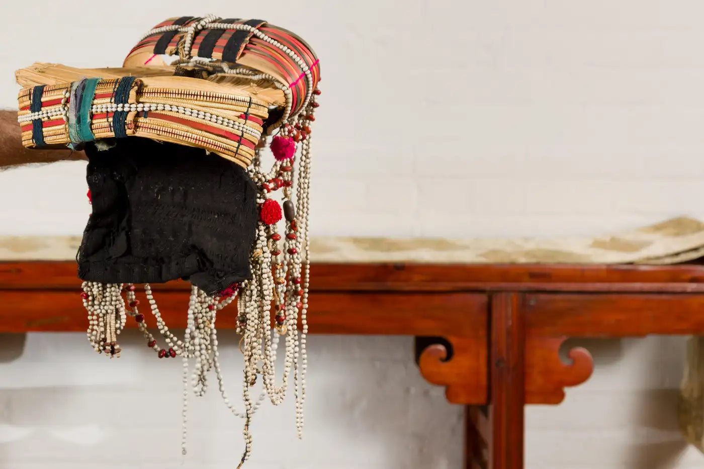 Ulo Tribal Akha Woman's Headdress with Framework of Bamboo and Beads (Copy)