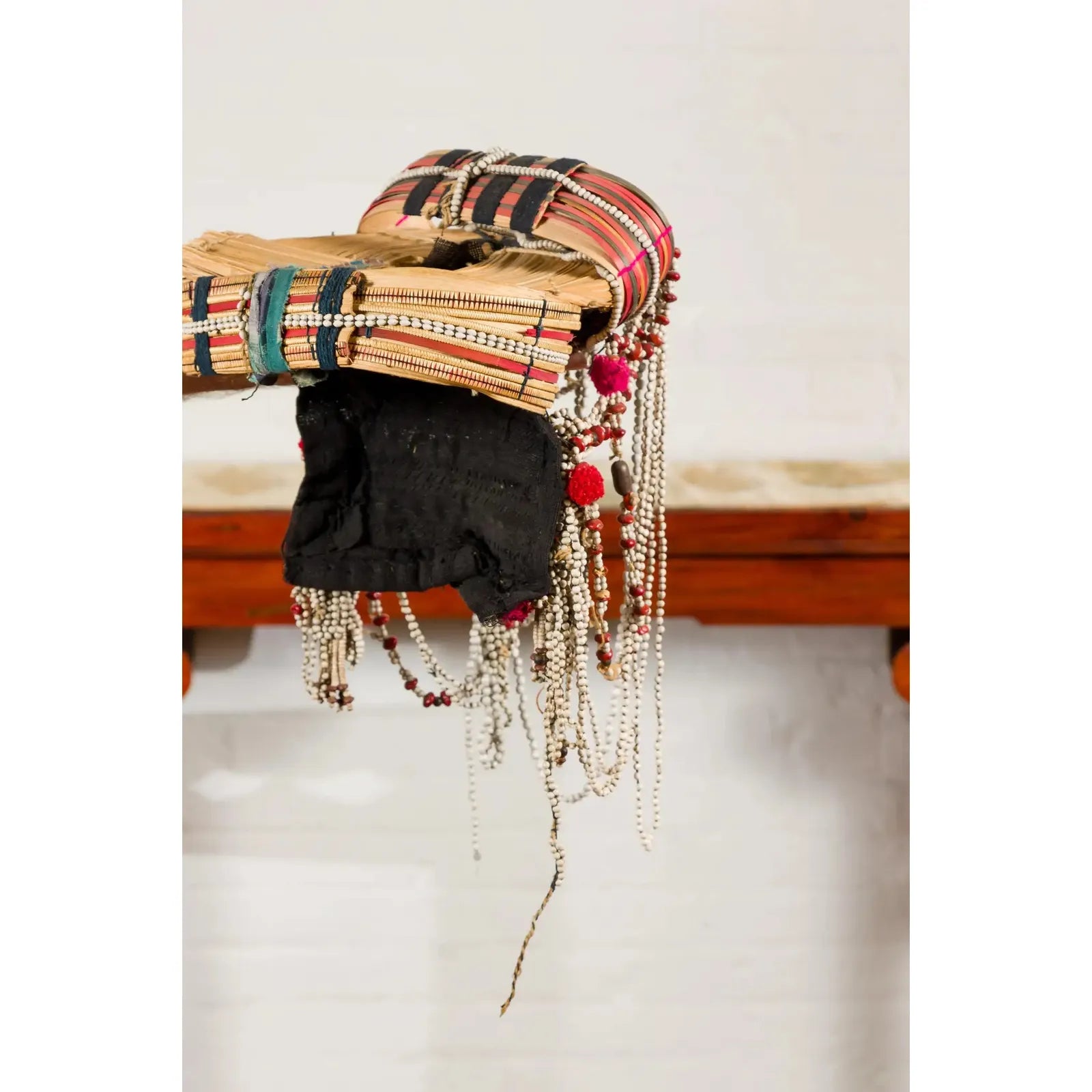 Ulo Tribal Akha Woman's Headdress with Framework of Bamboo and Beads (Copy)