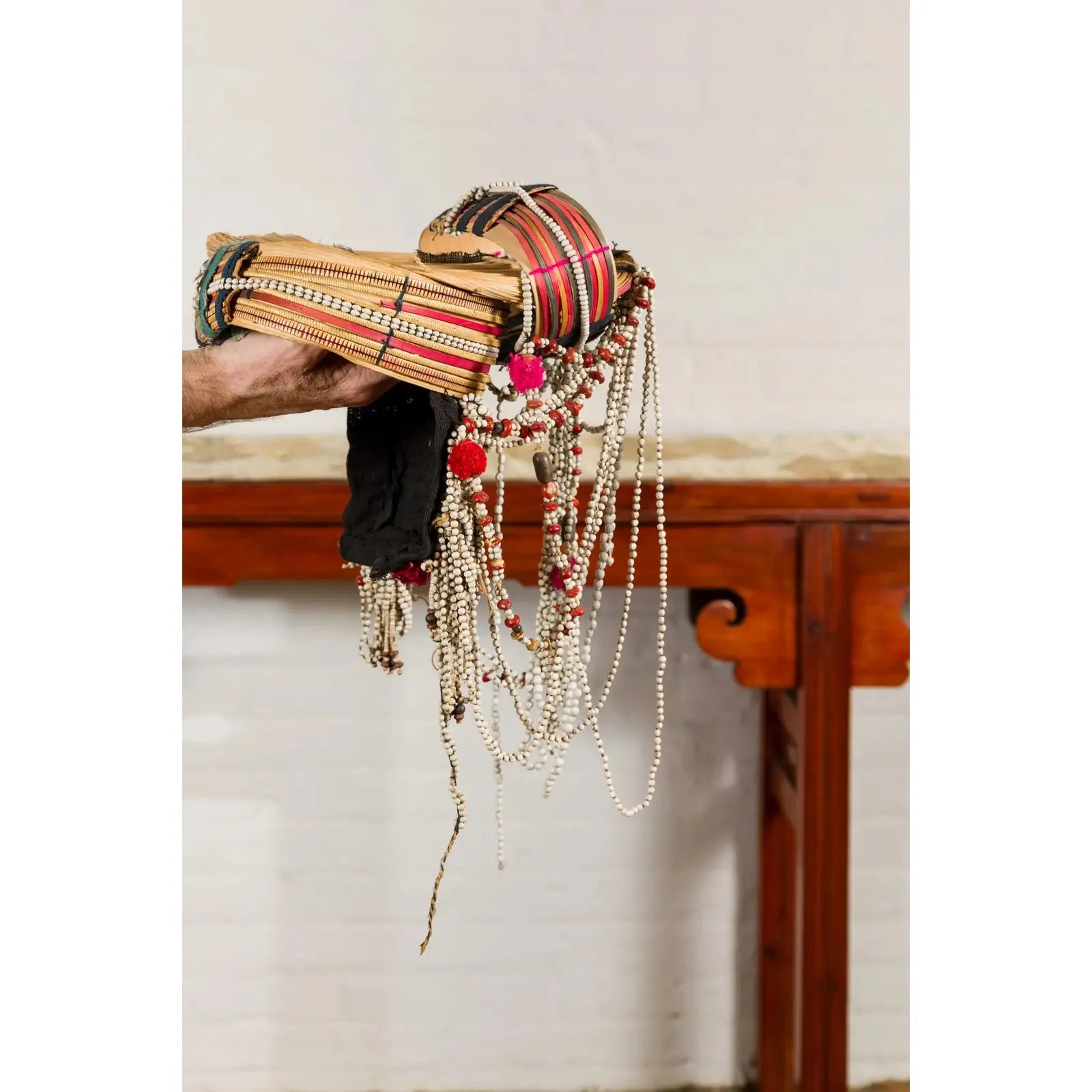 Ulo Tribal Akha Woman's Headdress with Framework of Bamboo and Beads (Copy)