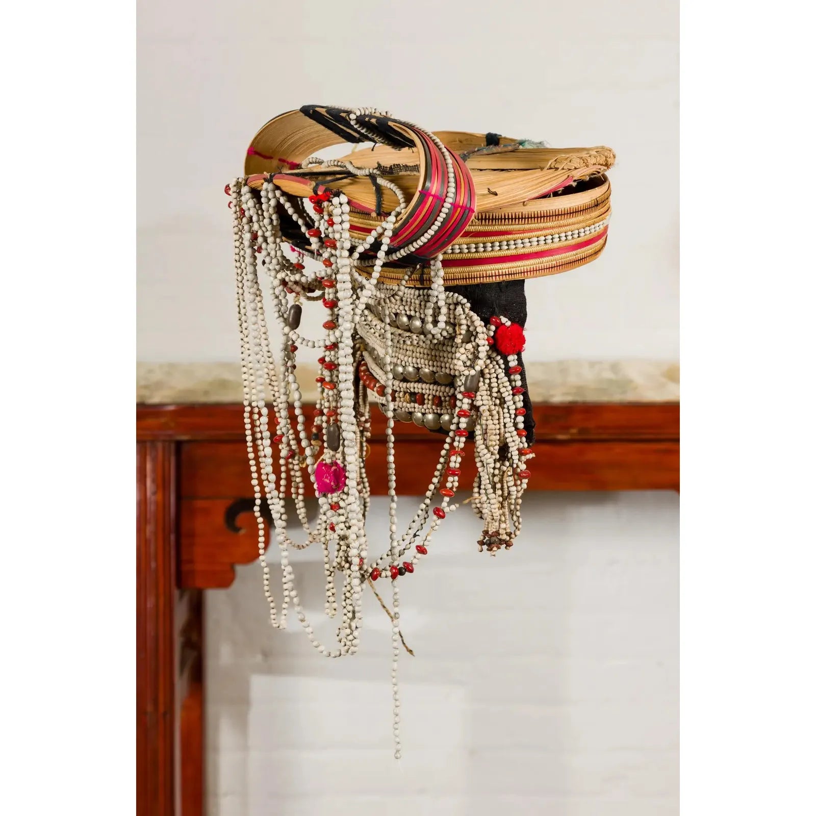 Ulo Tribal Akha Woman's Headdress with Framework of Bamboo and Beads (Copy)
