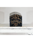 Vintage Black Lacquer Box with Gilt Bamboo and Green Leaf Motifs-12. Asian & Chinese Furniture, Art, Antiques, Vintage Home Décor for sale at FEA Home