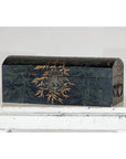 Vintage Black Lacquer Box with Gilt Bamboo and Green Leaf Motifs-8. Asian & Chinese Furniture, Art, Antiques, Vintage Home Décor for sale at FEA Home
