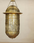 Vintage Brass Hanging Lantern with Floral and Lattice Motifs-2. Asian & Chinese Furniture, Art, Antiques, Vintage Home Décor for sale at FEA Home