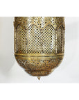 Vintage Brass Hanging Lantern with Floral and Lattice Motifs-9. Asian & Chinese Furniture, Art, Antiques, Vintage Home Décor for sale at FEA Home