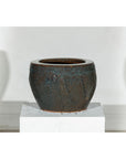 Vintage Brown and Blue Speckled Planter with Wide Opening - image 14
