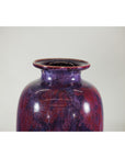 Vintage Burgundy and Purple Tall Ceramic Vase, Flared Rim-11. Asian & Chinese Furniture, Art, Antiques, Vintage Home Décor for sale at FEA Home