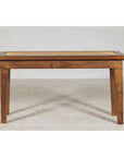 Vintage Country Style Asian Hardwood Bench with Hand-Woven Rattan Top-2. Asian & Chinese Furniture, Art, Antiques, Vintage Home Décor for sale at FEA Home