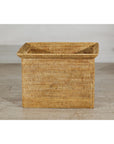 Vintage Country Style Rattan Storage Basket with Side Handles-3. Asian & Chinese Furniture, Art, Antiques, Vintage Home Décor for sale at FEA Home