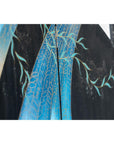 Vintage Four-Panel Black Lacquer Folding Screen with Hand-Painted Crane Motif-13. Asian & Chinese Furniture, Art, Antiques, Vintage Home Décor for sale at FEA Home