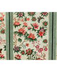 Vintage Four-Panel Polychrome Floral Folding Screen with Scalloped Accents-11. Asian & Chinese Furniture, Art, Antiques, Vintage Home Décor for sale at FEA Home