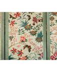 Vintage Four-Panel Polychrome Floral Folding Screen with Scalloped Accents-13. Asian & Chinese Furniture, Art, Antiques, Vintage Home Décor for sale at FEA Home