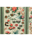 Vintage Four-Panel Polychrome Floral Folding Screen with Scalloped Accents-14. Asian & Chinese Furniture, Art, Antiques, Vintage Home Décor for sale at FEA Home