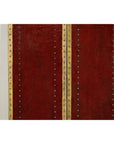 Vintage Four-Panel Screen in Oxblood Leather with Brass Nailhead Trim-12. Asian & Chinese Furniture, Art, Antiques, Vintage Home Décor for sale at FEA Home