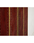 Vintage Four-Panel Screen in Oxblood Leather with Brass Nailhead Trim-19. Asian & Chinese Furniture, Art, Antiques, Vintage Home Décor for sale at FEA Home