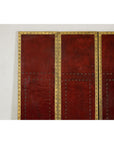 Vintage Four-Panel Screen in Oxblood Leather with Brass Nailhead Trim-5. Asian & Chinese Furniture, Art, Antiques, Vintage Home Décor for sale at FEA Home