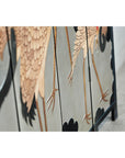 Vintage Four-Panel Screen with Silver Ground and Hand-Painted Cranes-16. Asian & Chinese Furniture, Art, Antiques, Vintage Home Décor for sale at FEA Home