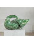 Vintage Green Painted Wooden Swan with Carved Curved Neck-12. Asian & Chinese Furniture, Art, Antiques, Vintage Home Décor for sale at FEA Home