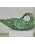 Vintage Green Painted Wooden Swan with Carved Curved Neck-14. Asian & Chinese Furniture, Art, Antiques, Vintage Home Décor for sale at FEA Home